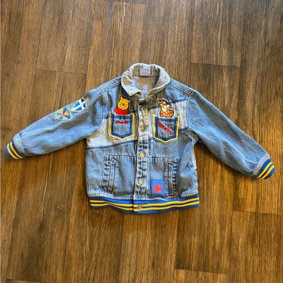 Disney Other - Vintage Disney Store Winnie the Pooh & Tigger Denim Varsity Jacket